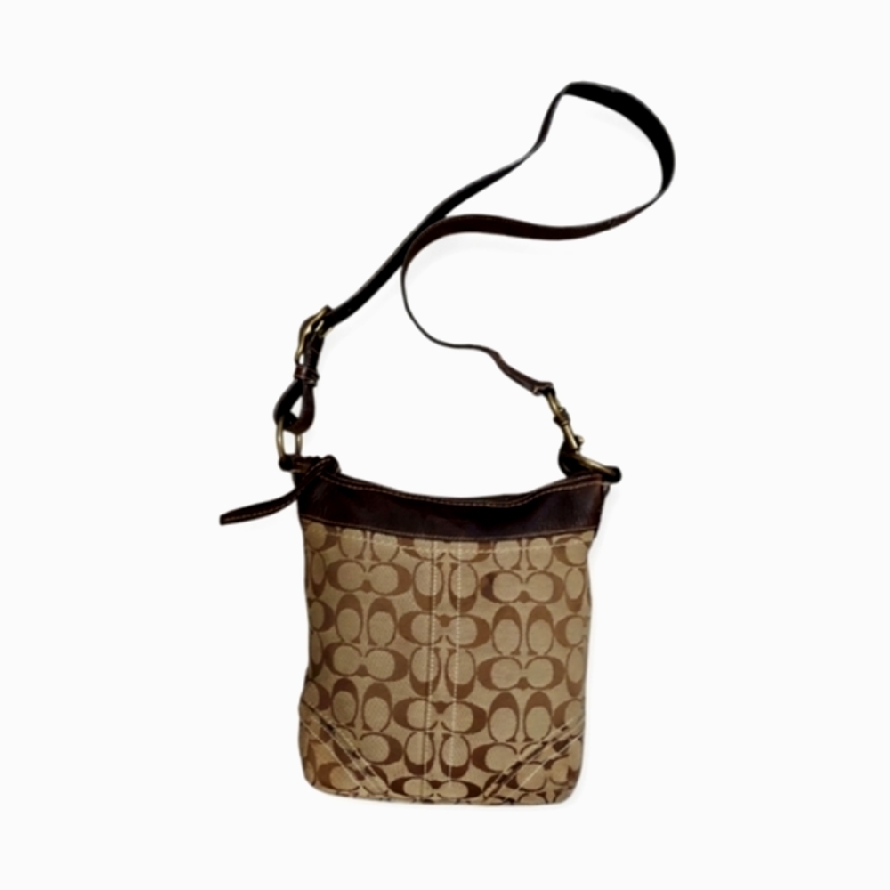 Coach Y2K Brown and Tan Crossbody Bag EUC